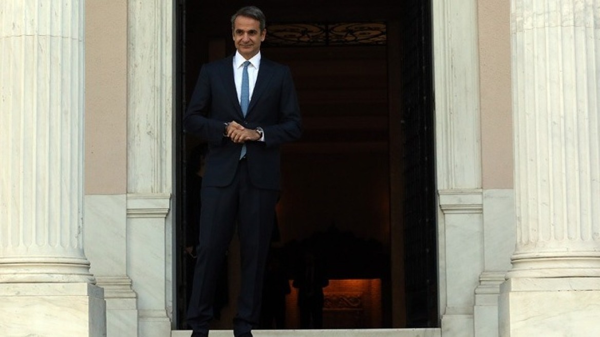 Συνάντηση Μητσοτάκη - πρωθυπουργού Βόρειας Μακεδονίας στο Μαξίμου