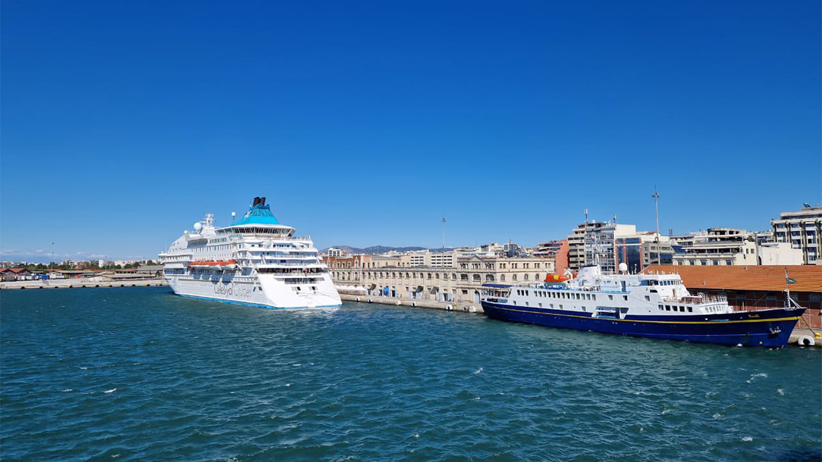 Λιμάνι Θεσσαλονίκης: Ιστορική μέρα με ταυτόχρονο homeporting για δύο κρουαζιερόπλοια
