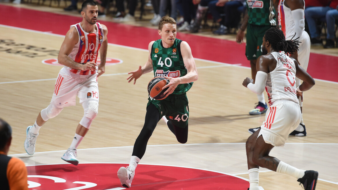 Euroleague, Ερυθρός Αστέρας-Παναθηναϊκός 75-77: Πρώτη νίκη σε αγώνα-θρίλερ στο Βελιγράδι