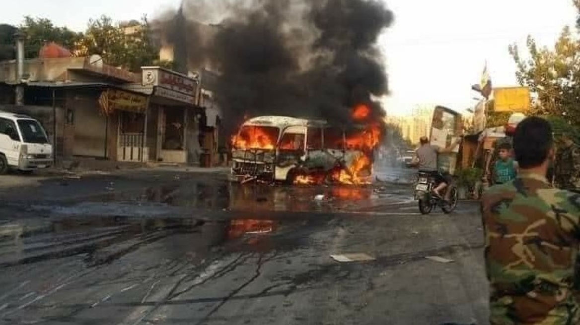 Συρία: Βομβιστική επίθεση σε στρατιωτικό λεωφορείο - Σκοτώθηκαν 18 στρατιώτες