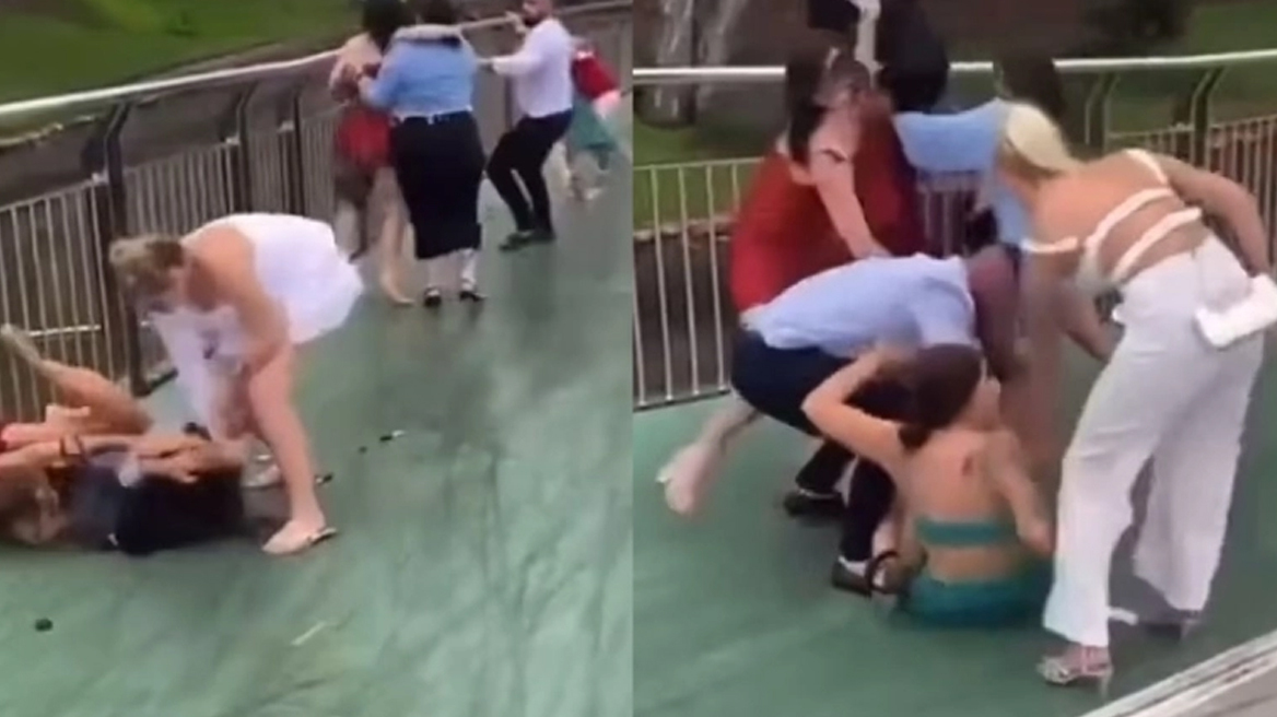 Αδιανόητα κλωτσομπουνίδια μεταξύ γυναικών σε ιππόδρομο (vid)