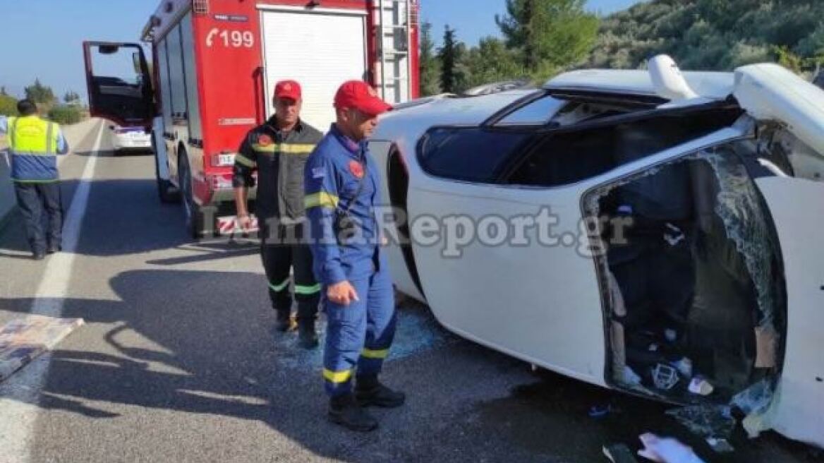 Θανατηφόρο τροχαίο στη Λαμία: ΙΧ «τούμπαρε» στην εθνική οδό - Μία νεκρή και μία βαριά τραυματισμένη