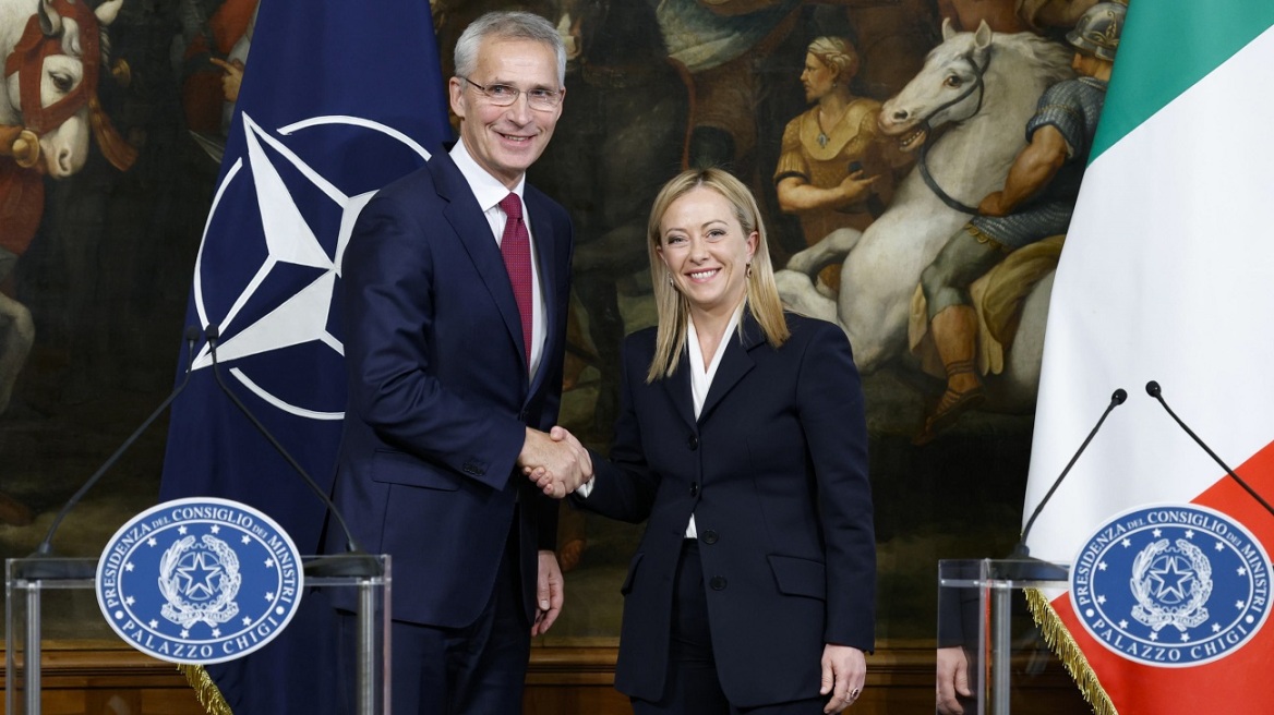 Συνάντηση Μελόνι – Στόλτενμπεργκ: Η Ιταλία εγγυάται τη συμμετοχή της στις κοινές προκλήσεις του ΝΑΤΟ