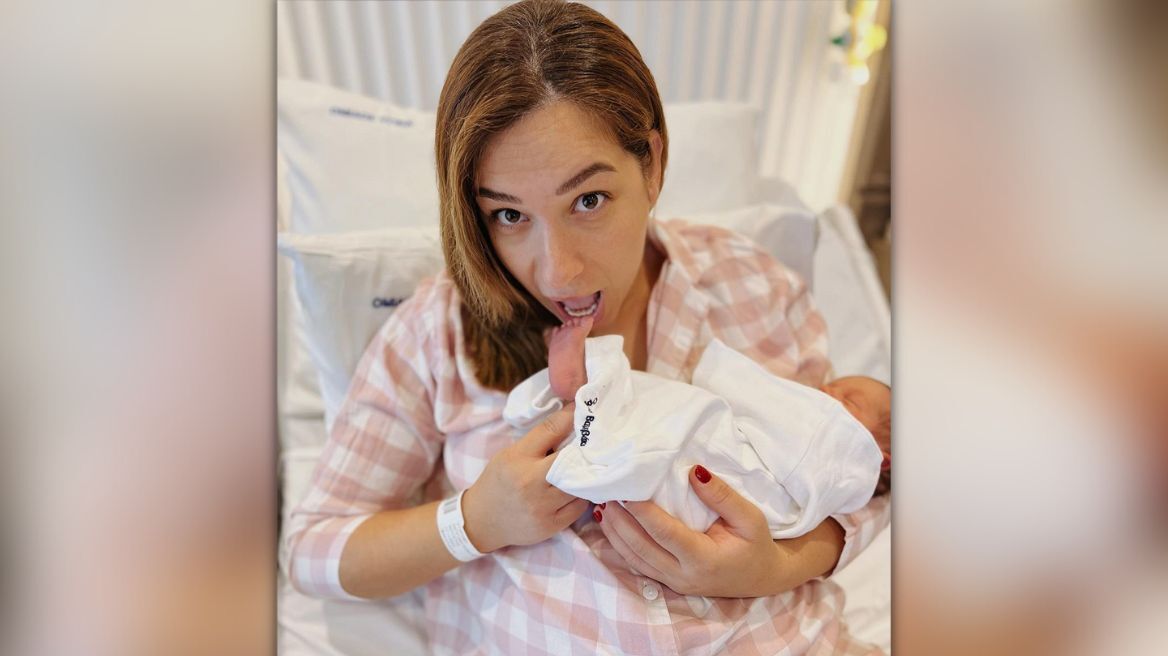 Αντιγόνη Ψυχράμη: Οι πρώτες φωτογραφίες με τη νεογέννητη κόρη της 