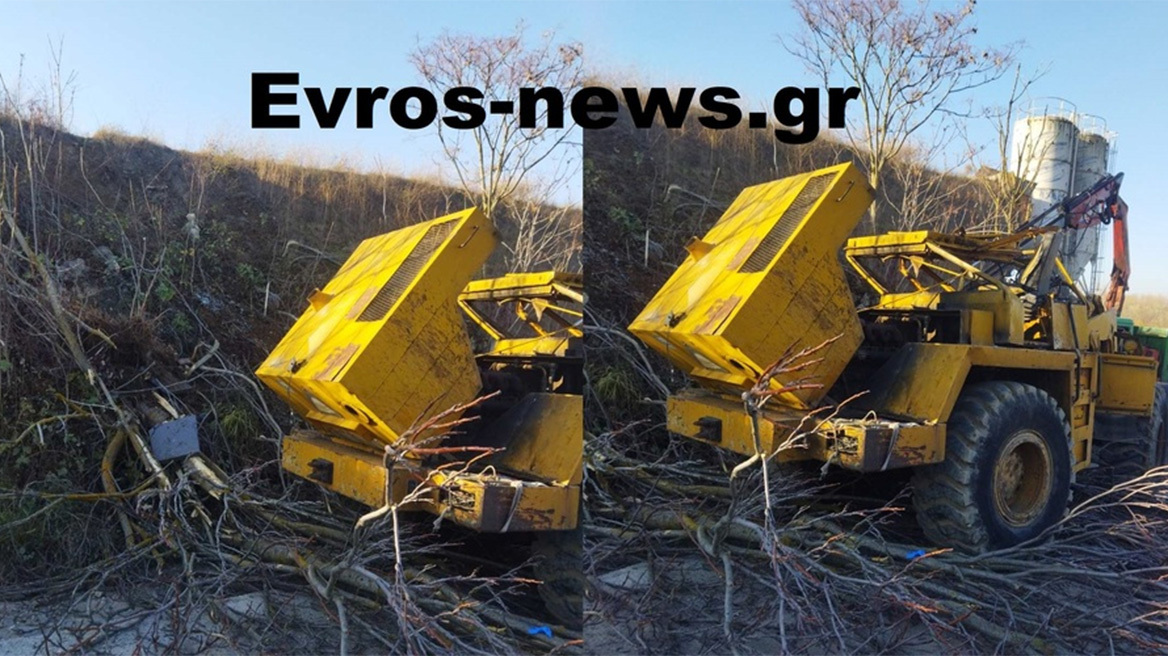Τραγωδία στο Διδυμότειχο: Σκοτώθηκε εργάτης από ανατροπή του οχήματός του