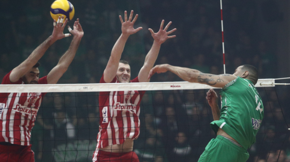 Volley League: Επική ανατροπή με φοβερό Κόβαρ ο Παναθηναϊκός, νίκησε 3-2 τον Ολυμπιακό