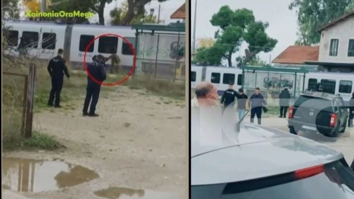 Ολυμπιακό Χωριό: Καρέ-καρέ η σύλληψη του αλλοδαπού που απειλούσε επιβάτες του προαστιακού