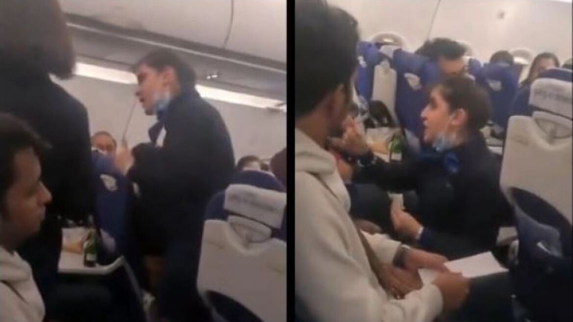 Viral βίντεο με αεροσυνοδό που «τα βάζει» με αγενή επιβάτη: «Δεν είμαι υπηρέτριά σου»