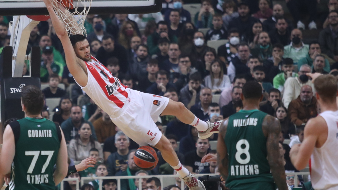 Euroleague, Παναθηναϊκός - Ολυμπιακός 71-95: Ερυθρόλευκο πάρτι στο ΟΑΚΑ 