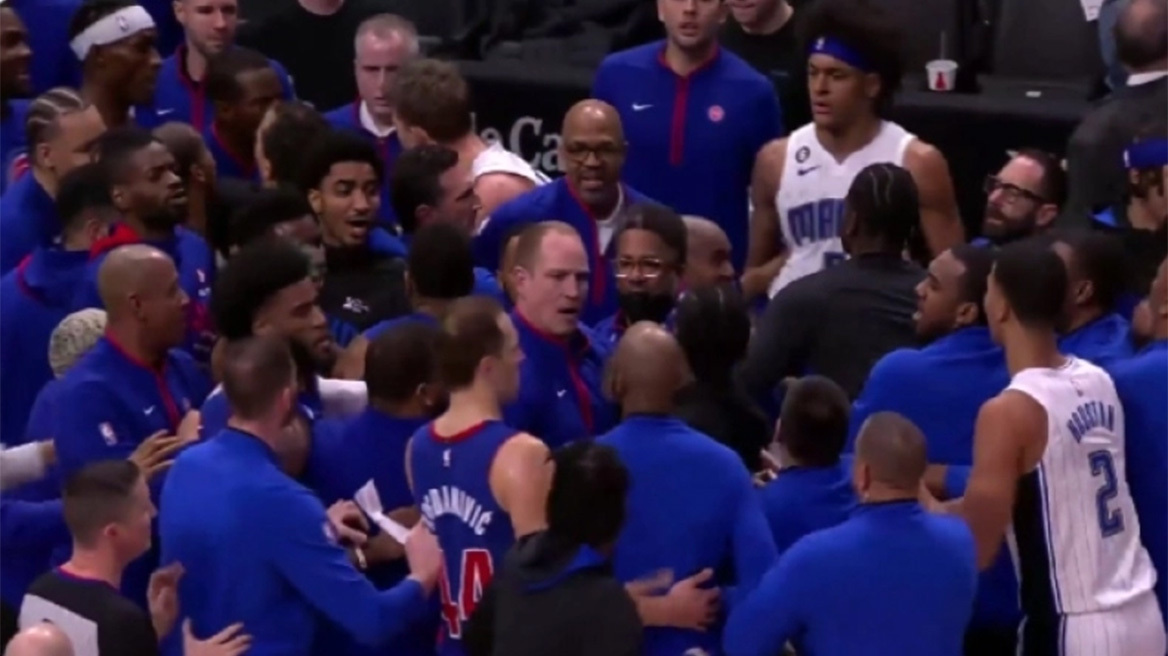 Πίστονς - Μάτζικ: Έντεκα παίκτες τιμωρήθηκαν για την... κλωτσοπατινάδα