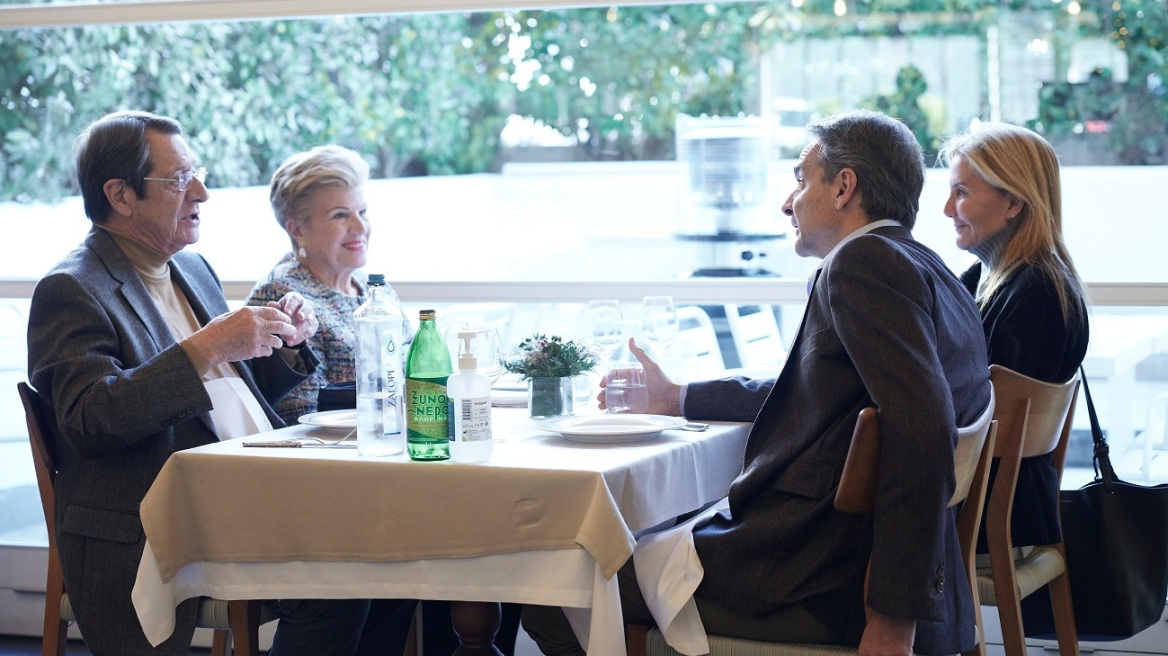 Αποχαιρετιστήριο γεύμα Μητσοτάκη - Αναστασιάδη στην Αθήνα