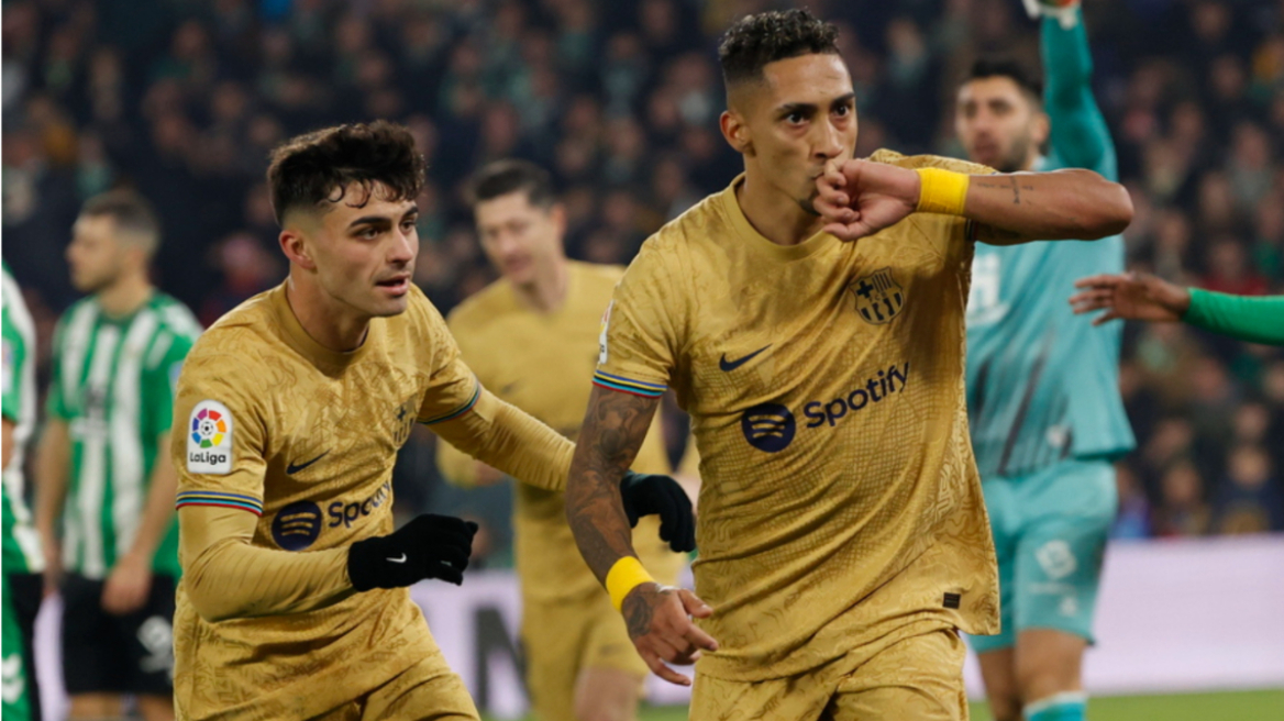 La Liga: Τεράστιο διπλό και στο +8 η Μπαρτσελόνα, 2-1 τη Μπέτις - Δείτε τα γκολ