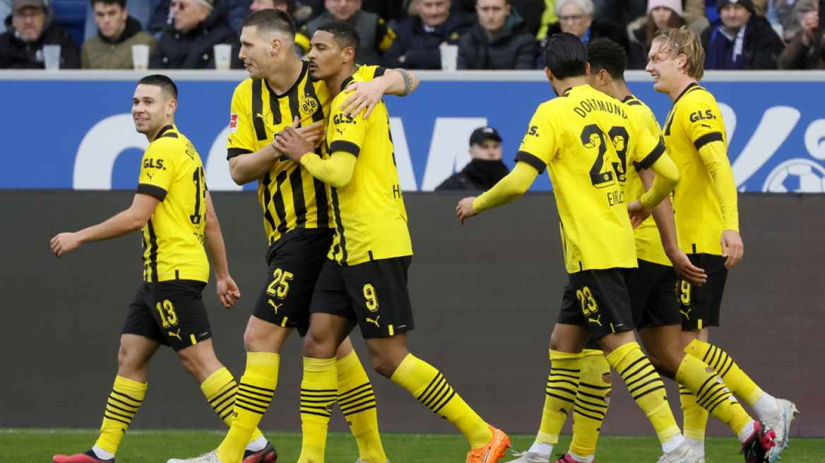  Bundesliga,Χόφενχαϊμ – Ντόρτμουντ 0-1: «Διπλό» και μόνη στην κορυφή 