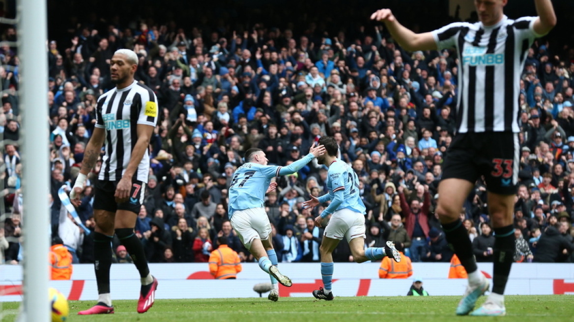 Premier League, Μάντσεστερ Σίτι - Νιούκαστλ 2-0: Έμεινε ζωντανή στη μάχη του τίτλου - Δείτε τα γκολ