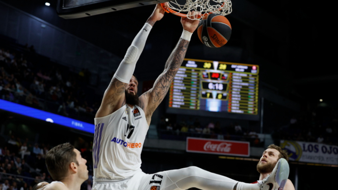 Euroleague: «Ζωντανή» για την κορυφή η Ρεάλ, νίκες για Μακάμπι, Παρτιζάν, Μονακό και Βαλένθια - Δείτε βίντεο