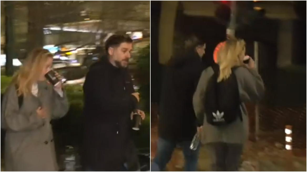 Αλέξανδρος Μπουρδούμης - Λένα Δροσάκη: Φεύγουν μαζί από το θέατρο - Δείτε το βίντεο