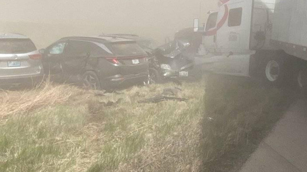 ΗΠΑ: Θανατηφόρα καραμπόλα με δεκάδες ΙΧ και φορτηγά από ανεμοθύελλα