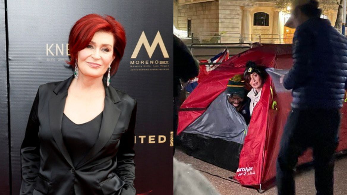 Σάρον Όσμπορν: Κατασκήνωσε έξω από τα ανάκτορα του Μπάκιγχαμ για τη στέψη του Καρόλου