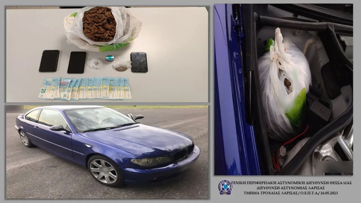 Λάρισα: Στη μηχανή του αυτοκινήτου έκρυβαν δυο κιλά κάνναβης