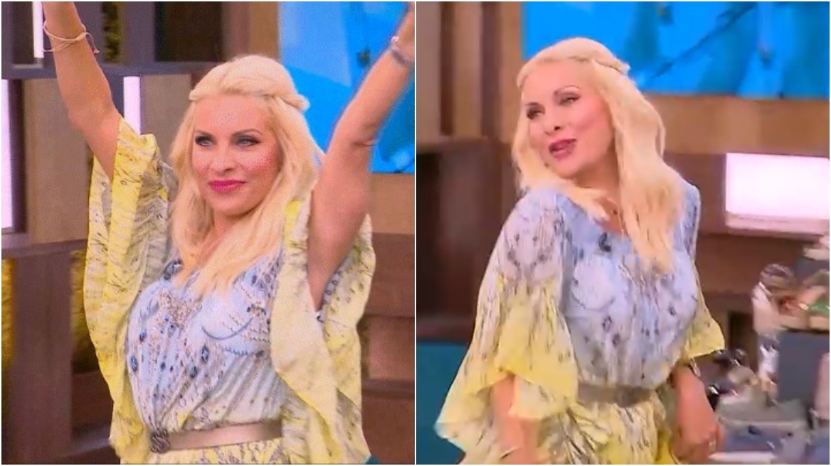 Ελένη Μενεγάκη: Ο χορός της στον «αέρα» της εκπομπής της - Δείτε το βίντεο