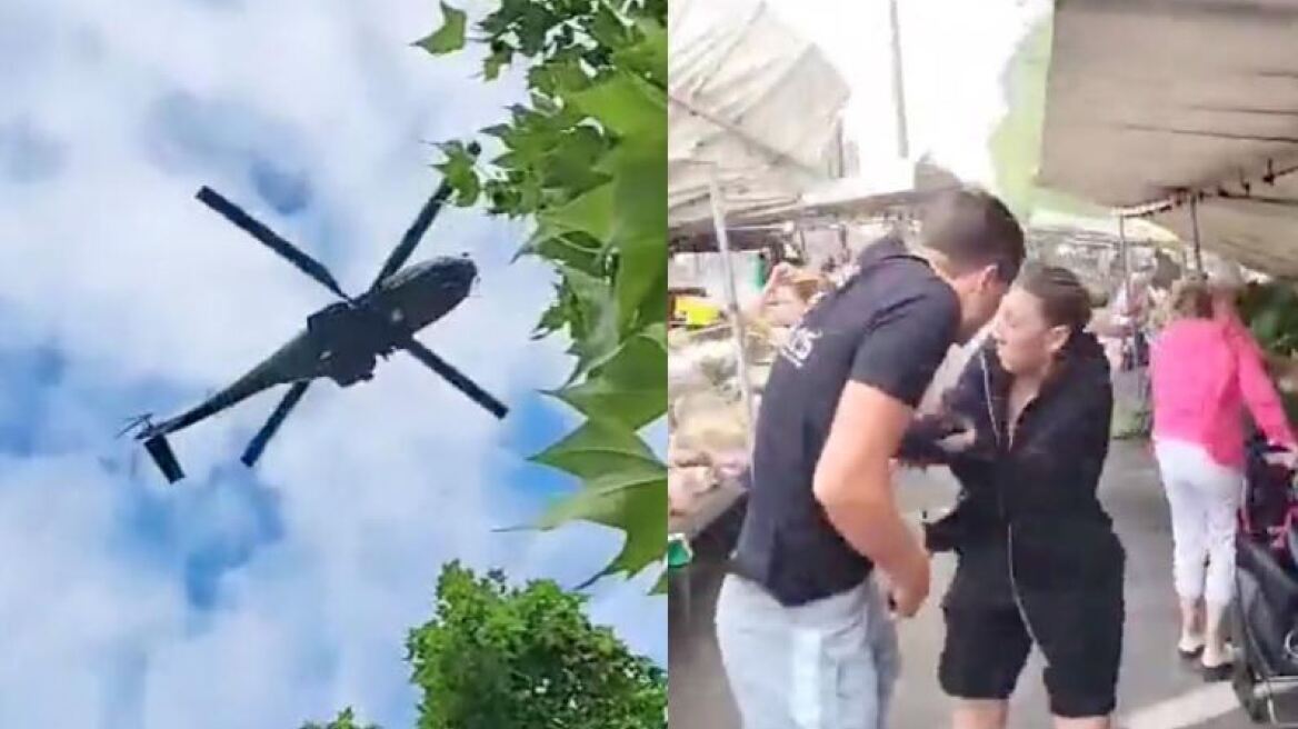 Γαλλία: Τρόμος και καταστροφές σε λαϊκή αγορά από χαμηλή πτήση ελικοπτέρου - Δείτε βίντεο