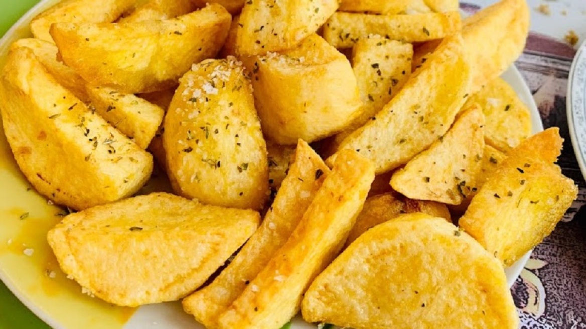 Πατάτες τηγανητές με τον τρόπο της Κρήτης