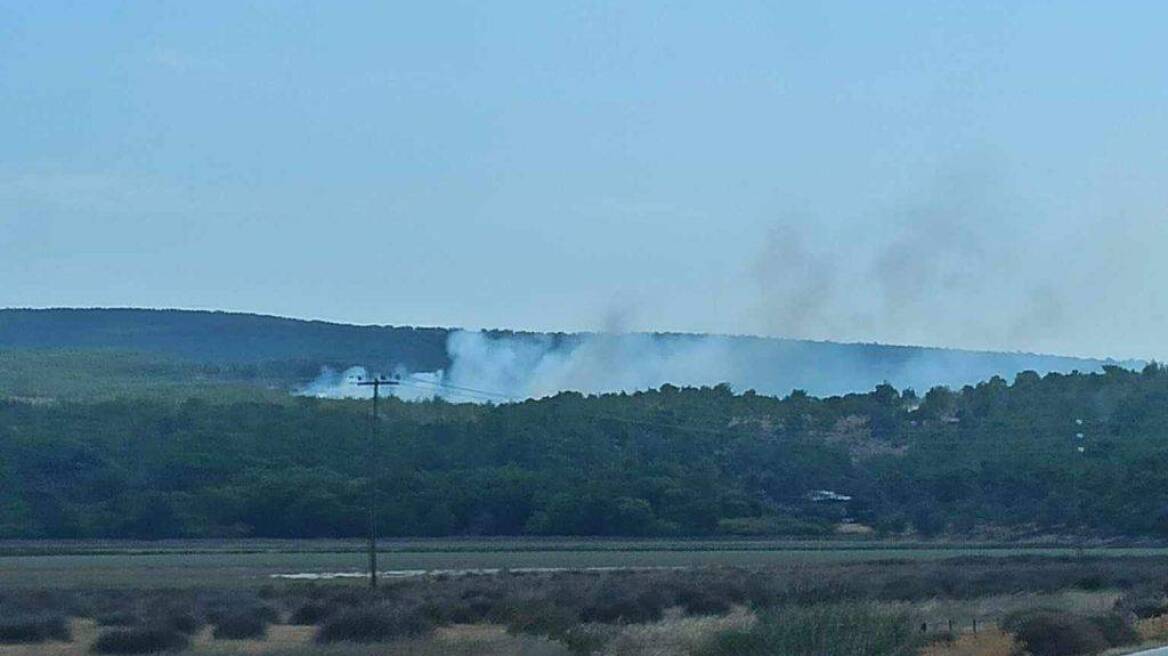 Υπό έλεγχο η φωτιά στην Αχλαδερή Λέσβου