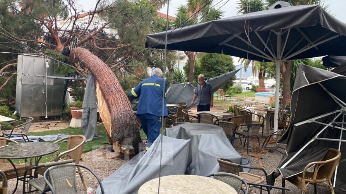 Καιρός: Ζημιές σε Τρίκαλα και Μεσσηνία από το ξαφνικό μπουρίνι