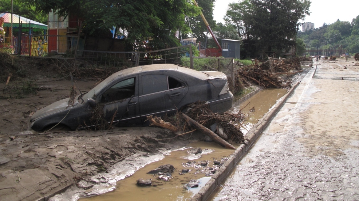 Γεωργία: Τουλάχιστον δύο νεκροί από πλημμύρες και κατολισθήσεις
