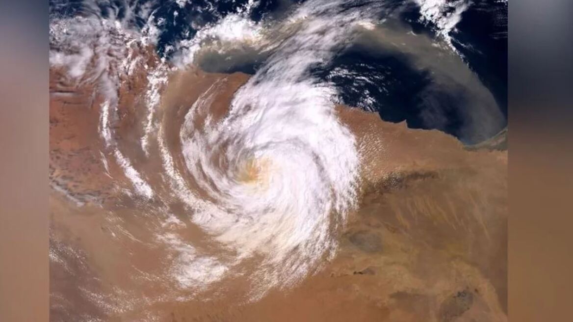 Κακοκαιρία Daniel: Δορυφορική εικόνα καταγράφει την πορεία πάνω από τη Σαχάρα 