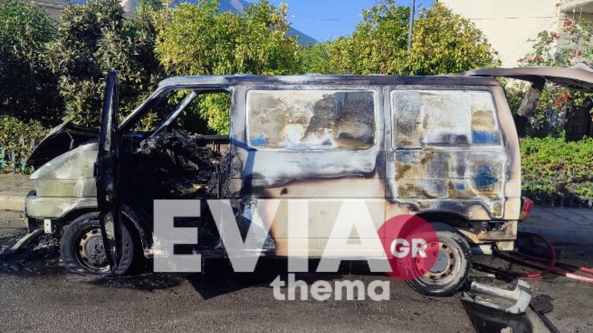 Εύβοια: Φορτηγάκι με υγραέριο τυλίχθηκε στις φλόγες στην Δροσιά Χαλκίδας 