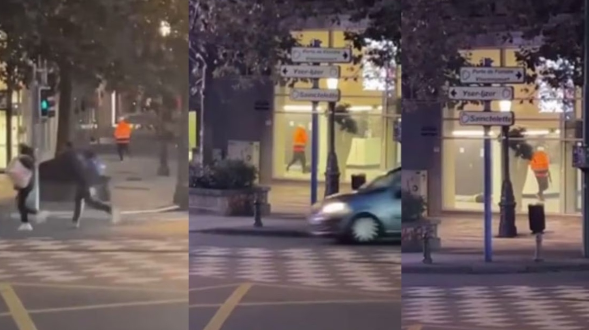 Βρυξέλλες: Καρέ καρέ η στιγμή που ο ένοπλος πυροβολεί στη μέση του δρόμου - Δείτε βίντεο