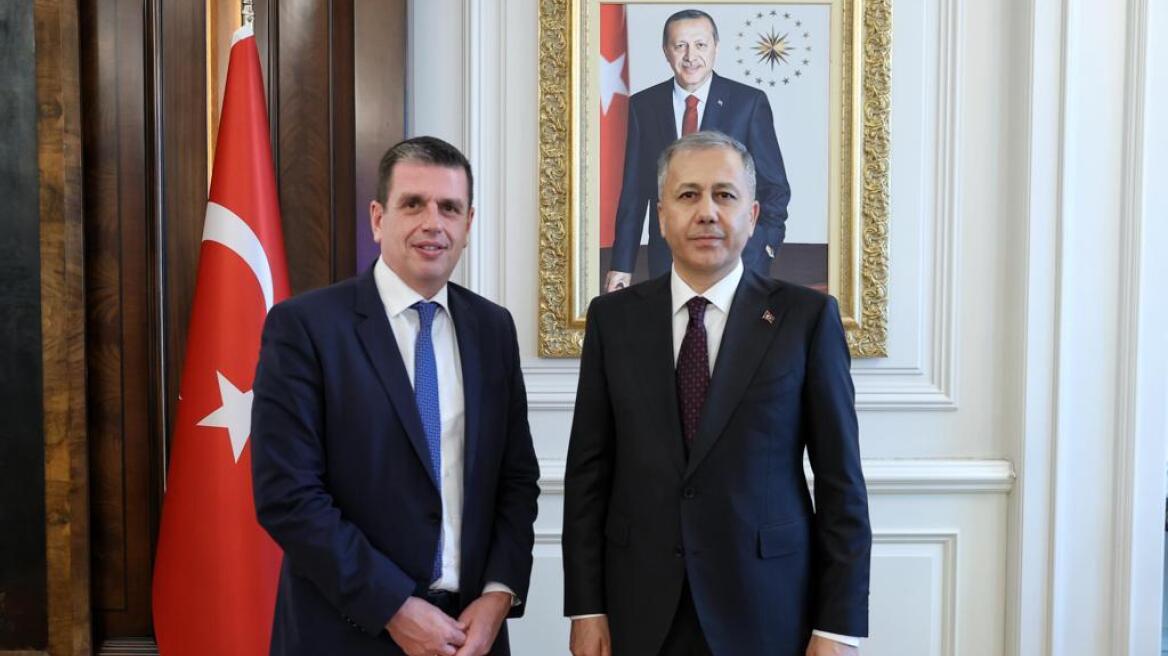 Συνάντηση Καιρίδη - Τούρκου υπουργού Εσωτερικών: Τι συζήτησαν για το μεταναστευτικό