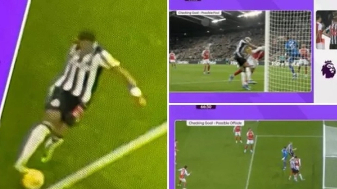 VAR: Νέα γωνία του γκολ της Νιούκαστλ εξόργισε περισσότερο τους οπαδούς της Άρσεναλ - Δείτε βίντεο
