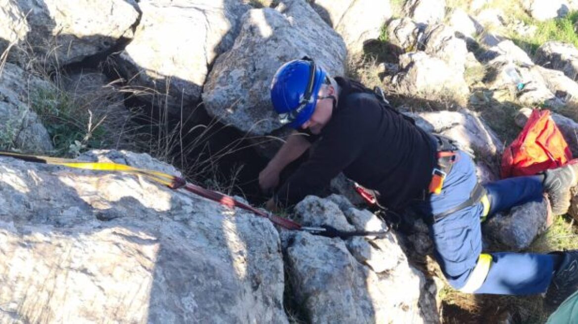Διάσωση σκύλου από την 6η ΕΜΑΚ – Έπεσε σε σπήλαιο της Αργολίδας