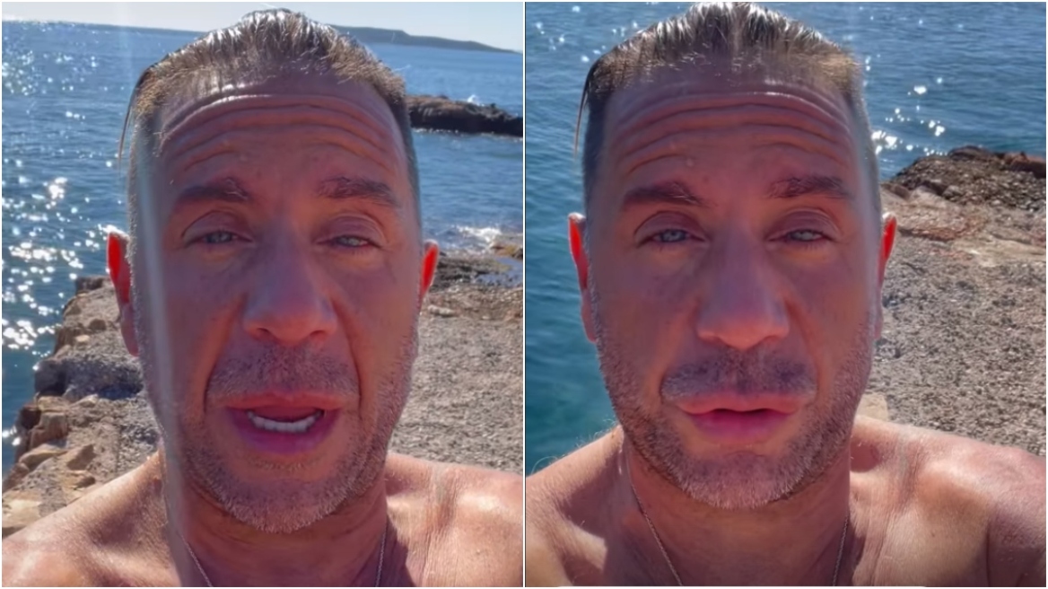 Γιώργος Μαζωνάκης: Κάνει μπάνιο στη θάλασσα στην «καρδιά» του χειμώνα - Δείτε το βίντεο