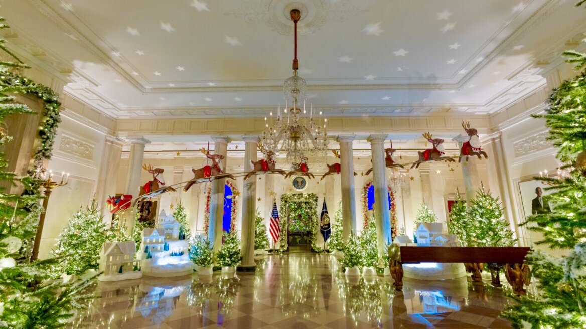 Ο Λευκός Οίκος «φόρεσε» τα γιορτινά του για τα Χριστούγεννα - Βίντεο και φωτογραφίες