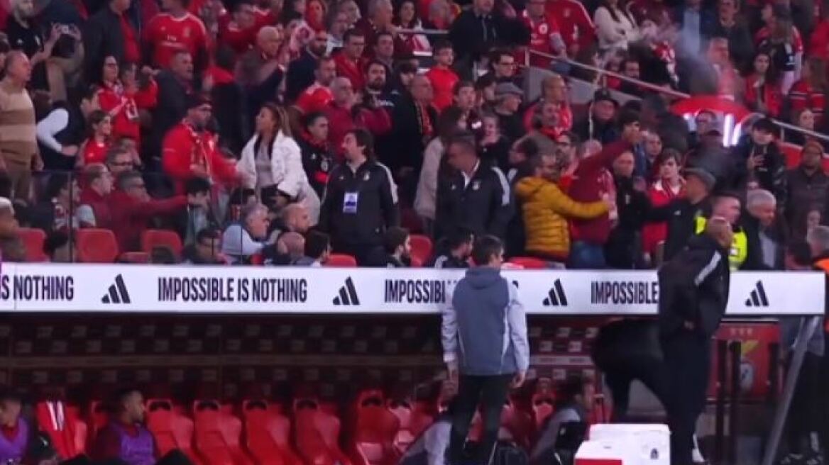 Μπενφίκα: Οπαδοί της ομάδας πέταξαν μπουκάλια στον προπονητή τους, γιατί δεν συμφωνούσαν με τις αλλαγές - Βίντεο 