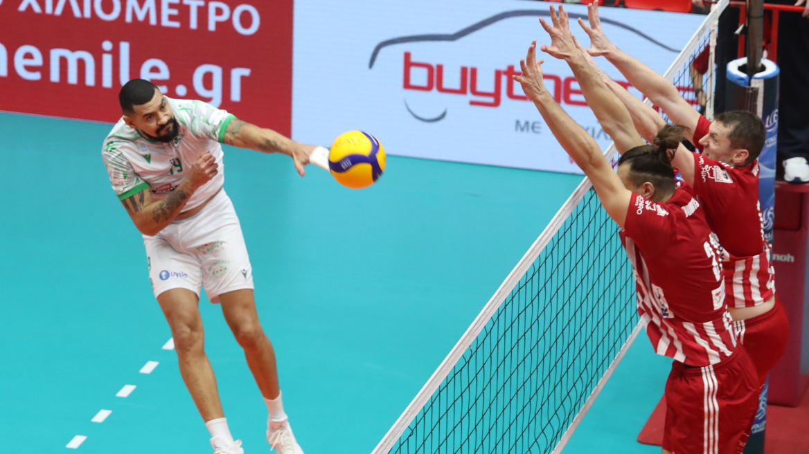  Volley League, Ολυμπιακός-Παναθηναϊκός 3-1: Στην κορυφή με όπλο το σερβίς - Βίντεο 