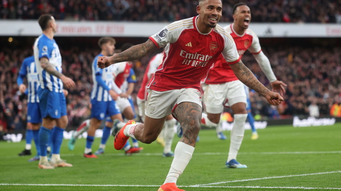 Premier League, Άρσεναλ - Μπράιτον 2-0:  Επέστρεψαν στην κορυφή οι κανονιέρηδες - Δείτε τα γκολ 