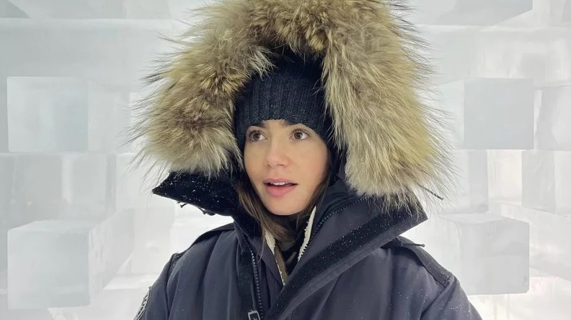 Απίστευτη η Λίλυ Κόλλινς: Βούτηξε στο χιόνι και στα νερά παγωμένης λίμνης (εικόνες)