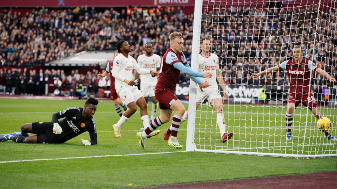 Premier League, Γουέστ Χαμ-Μάντσεστερ Γιουνάιτεντ 2-0: Δύο ακόμη «σφυριές» στους «κόκκινους διαβόλους» - Δείτε τα γκολ