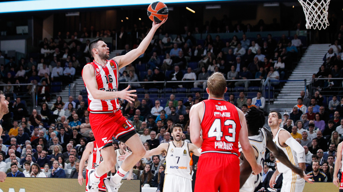 Euroleague, Ρεάλ Μαδρίτης-Ολυμπιακός 90-85: Πάλεψε για την ανατροπή αλλά έφυγε ηττημένος - Βίντεο 