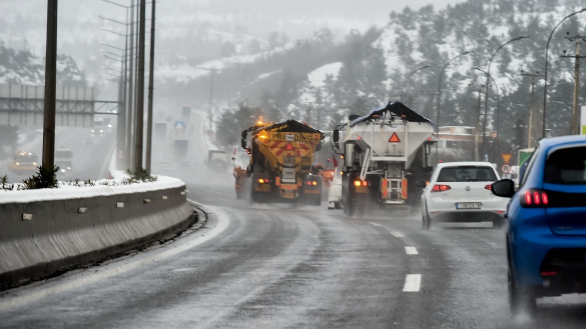 Κακοκαιρία Avgi: Άρση της απαγόρευσης κυκλοφορίας βαρέων οχημάτων στην Εθνική Οδό