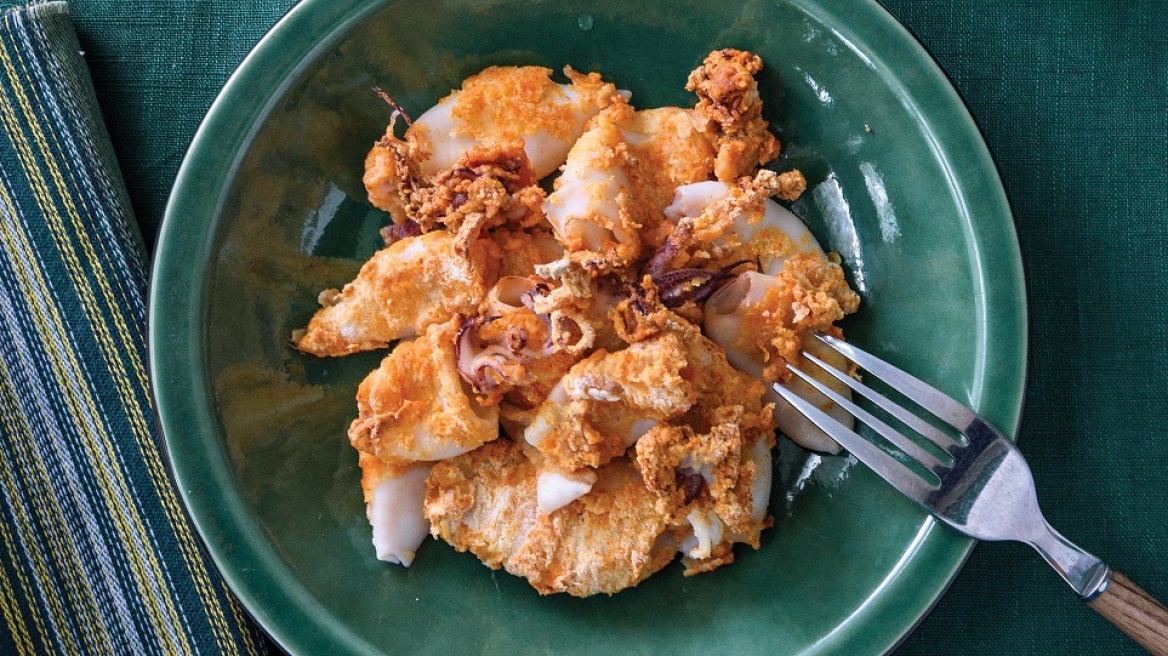 Καλαμαράκια τηγανητά στη φριτέζα αέρος