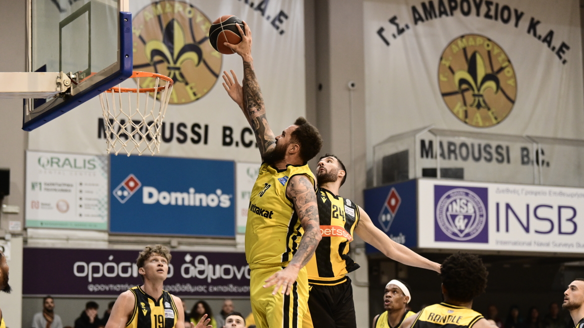 Stoiximan Basket League, Μαρούσι - ΑΕΚ 82-90: Διπλό εξάδας - Βίντεο 