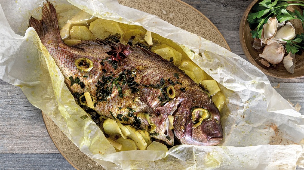 Φαγκρί στη λαδόκολλα