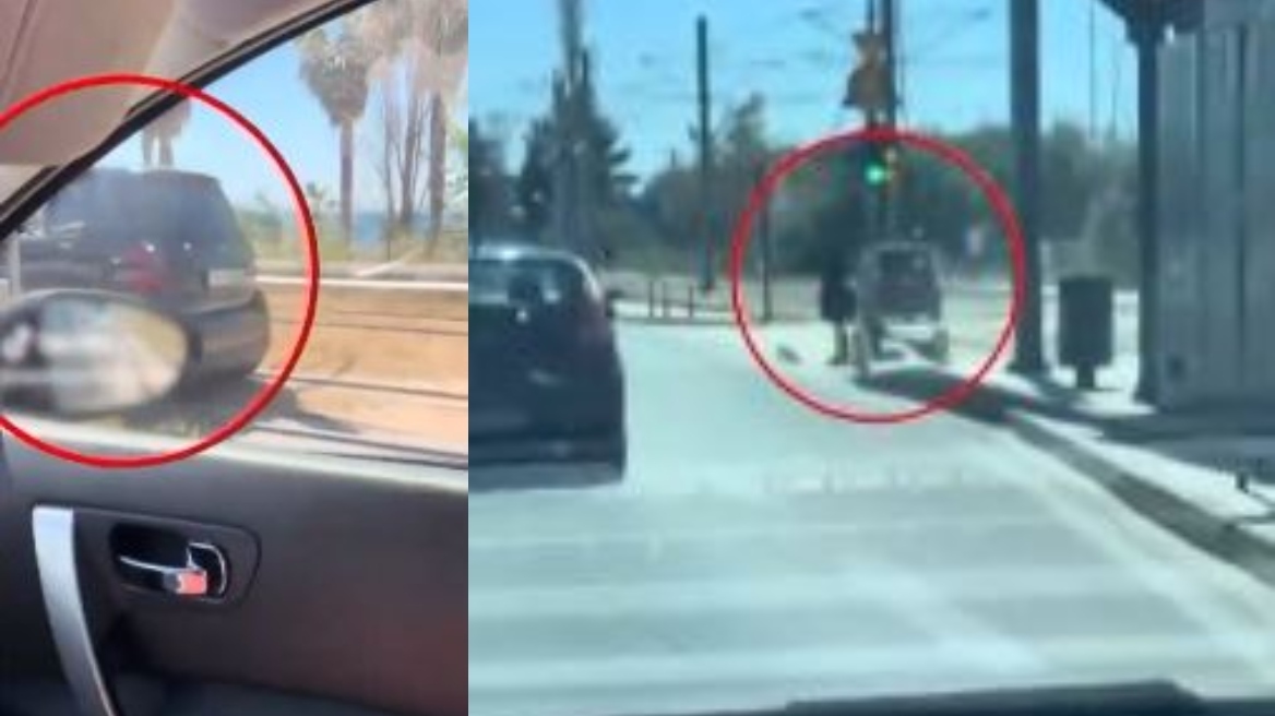 Απίστευτο κι όμως ελληνικό: Ασυνείδητος οδηγός καβάλησε τις γραμμές του τραμ για να αποφύγει την κίνηση