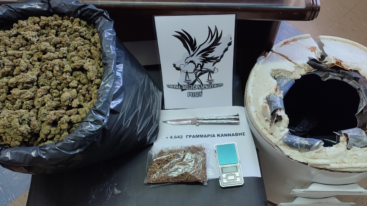 Παρέλαβε σε δέμα μπόιλερ με τεσσεράμισι κιλά κάνναβης στη Ρόδο