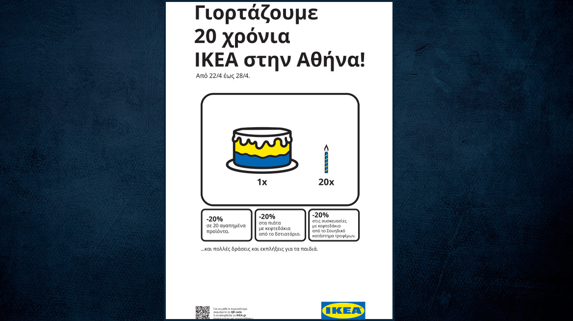 Γιορτάζουμε 20 χρόνια ΙΚΕΑ στην Αθήνα!